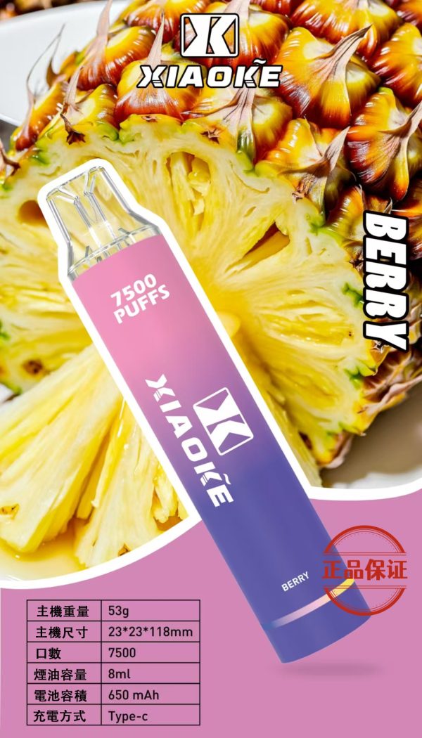 XIAOKE 梟客 7500 口 發光版 拋棄式電子煙